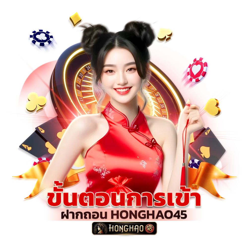 ขั้นตอนการเข้า ฝากถอน Honghao45